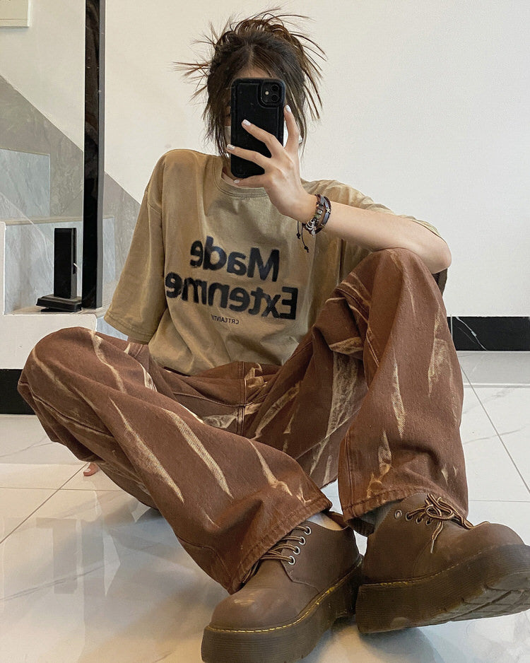 VILZSTUDIOS Brown denim jeans from VILZSTUDIOS