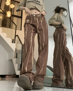 VILZSTUDIOS Brown denim jeans from VILZSTUDIOS