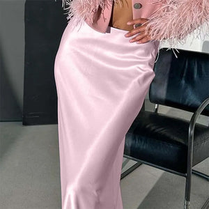 VILZSTUDIOS Satin maxi skirt for stylish outfits