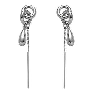 VILZSTUDIOS Sculpted chain drop earrings with teardrop charm