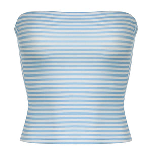 VILZSTUDIOS stylish blue striped tube top