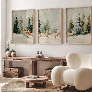 VILZSTUDIOS serene winter landscape canvas art prints set
