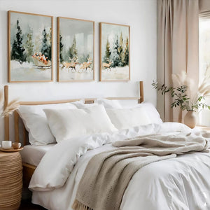 VILZSTUDIOS serene winter landscape canvas art prints set