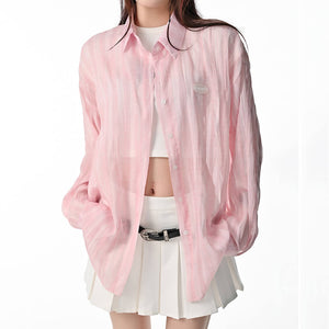 VILZSTUDIOS sheer oversized shirt