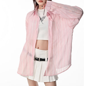 VILZSTUDIOS sheer oversized shirt