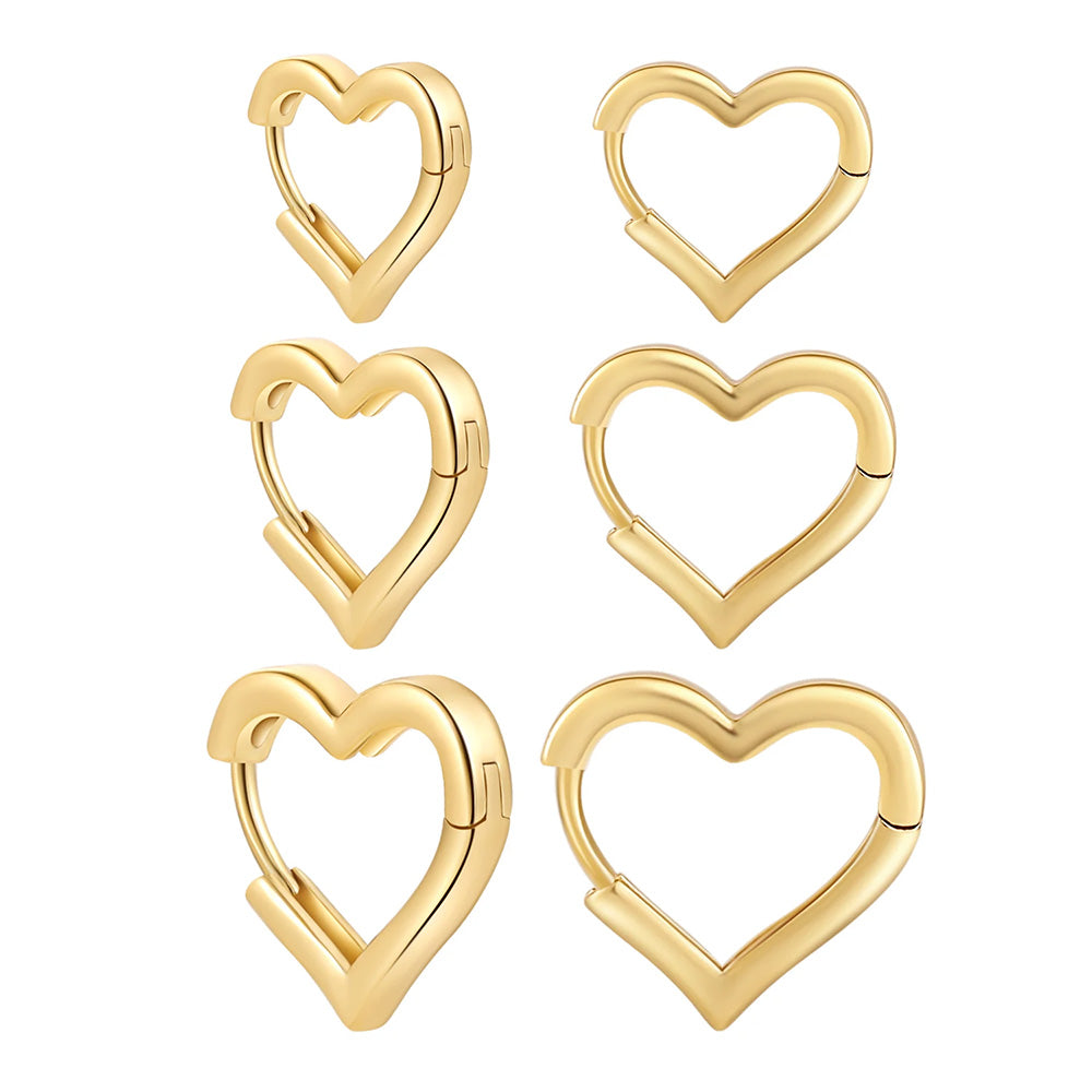 VILZSTUDIOS Stylish heart-shaped earrings made of zinc alloy