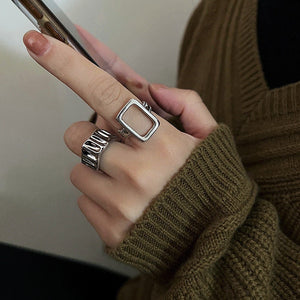 VILZSTUDIOS Adjustable minimalist ring set