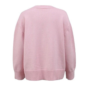 VILZSTUDIOS Soft pink relaxed fit sweater from VILZSTUDIOS