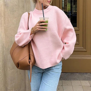 VILZSTUDIOS Soft pink relaxed fit sweater from VILZSTUDIOS