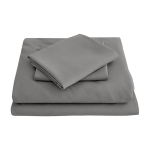 VILZSTUDIOS solid gray, black, navy blue, and white sheet set with a matte finish