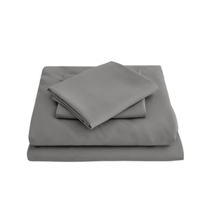 VILZSTUDIOS solid gray, black, navy blue, and white sheet set with a matte finish