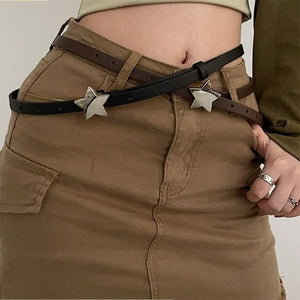 VILZSTUDIOS Stylish sleek belt with a star buckle