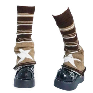 VILZSTUDIOS Stylish star striped warmers for streetwear fashion