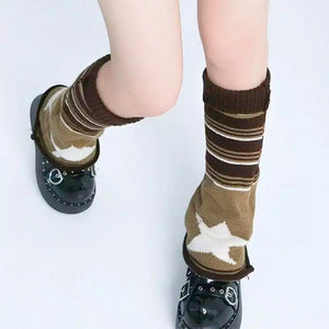 VILZSTUDIOS Stylish star striped warmers for streetwear fashion