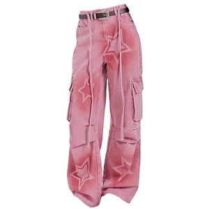 VILZSTUDIOS Denim jeans with graffiti design for streetwear fashion
