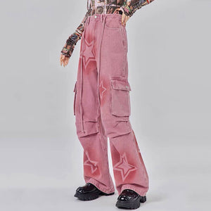 VILZSTUDIOS Denim jeans with graffiti design for streetwear fashion