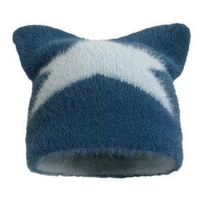 VILZSTUDIOS Stylish star print cat ear hat