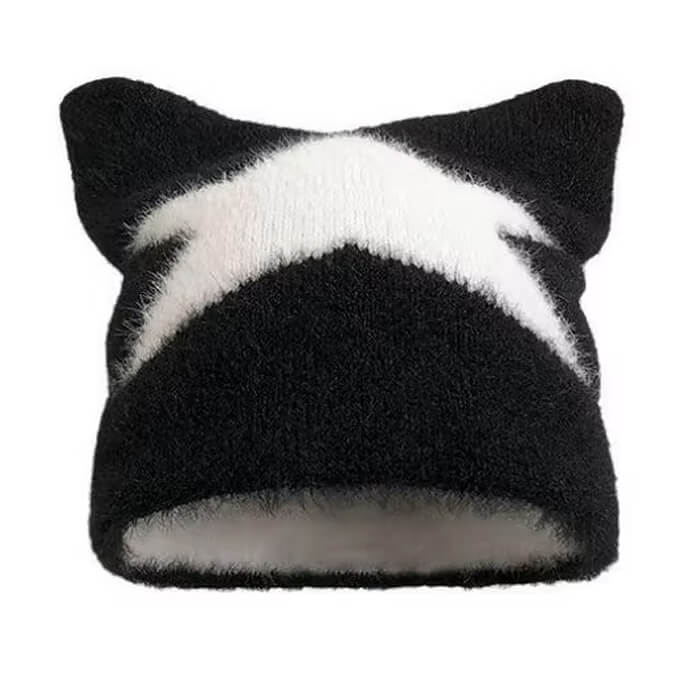 VILZSTUDIOS Stylish star print cat ear hat