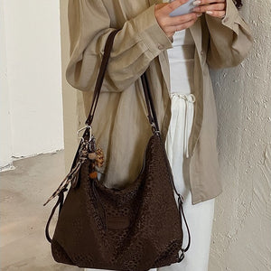 VILZSTUDIOS light pink subtle animal spot shoulder bag