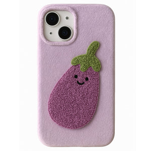 VILZSTUDIOS Textured phone case with eggplant design