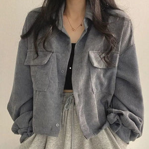 VILZSTUDIOS Textured corduroy button-up jacket from VILZSTUDIOS