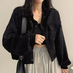VILZSTUDIOS Textured corduroy button-up jacket from VILZSTUDIOS