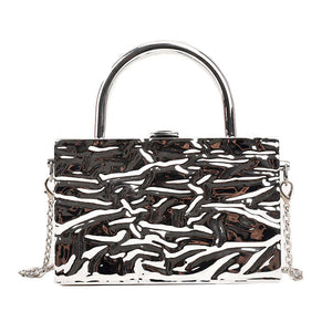 VILZSTUDIOS Stylish textured metal link bag