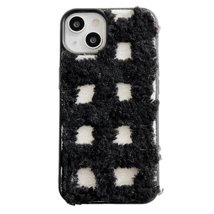 VILZSTUDIOS Stylish textured plaid iPhone case