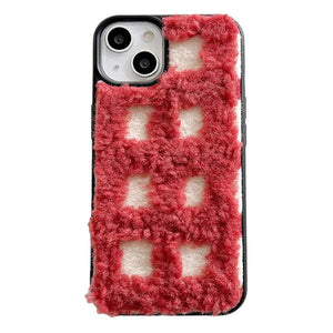 VILZSTUDIOS Stylish textured plaid iPhone case