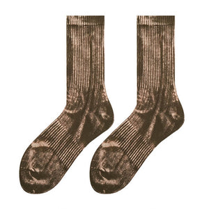 VILZSTUDIOS Stylish tie-dye textured socks for streetwear fashion