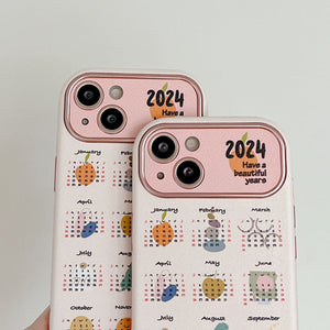 VILZSTUDIOS Stylish iPhone case featuring a 2024 calendar design