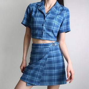 VILZSTUDIOS Trendy plaid mini skirt from VILZSTUDIOS