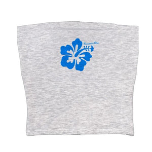 VILZSTUDIOS Floral tube top with hibiscus design