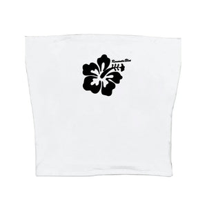 VILZSTUDIOS Floral tube top with hibiscus design