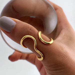 VILZSTUDIOS Adjustable twisted ring for modern fashion