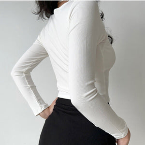 VILZSTUDIOS Twisted Tie Textured Long Sleeve Top product image
