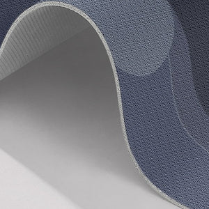 VILZSTUDIOS blue, green and gray bath mat options with two-tone geometric borders