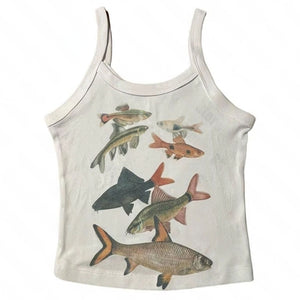 VILZSTUDIOS Vibrant fish graphic tank top for fashion-forward style