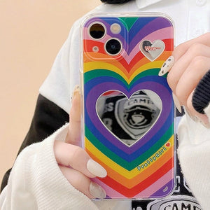 VILZSTUDIOS Colorful heart mirror phone case