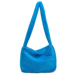 VILZSTUDIOS Vibrant plush bag made from faux fur