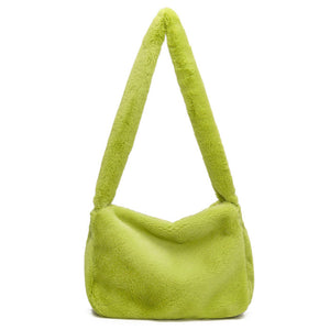 VILZSTUDIOS Vibrant plush bag made from faux fur