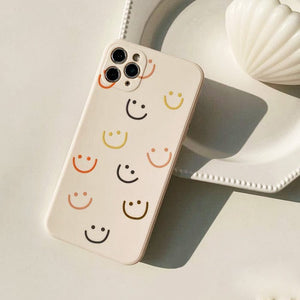 VILZSTUDIOS Colorful phone case with smiley face design