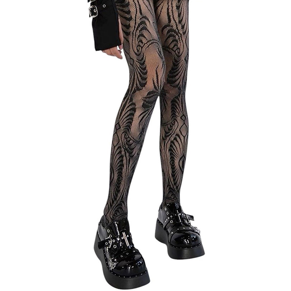 VILZSTUDIOS Geometric pattern tights for stylish legwear