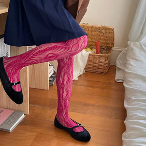 VILZSTUDIOS Geometric pattern tights for stylish legwear