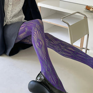VILZSTUDIOS Geometric pattern tights for stylish legwear