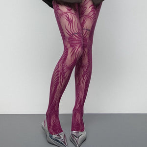 VILZSTUDIOS Geometric pattern tights for stylish legwear