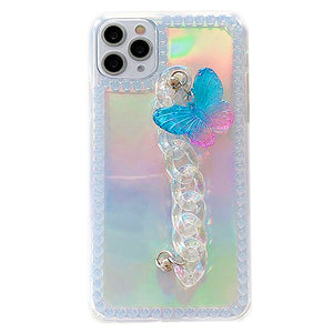 VILZSTUDIOS Whimsical Butterfly Chain Phone Case for iPhone