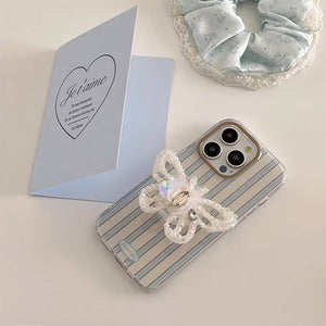 VILZSTUDIOS Stylish striped phone case with butterfly design