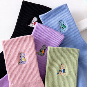 VILZSTUDIOS Dino embroidery cozy socks by VILZSTUDIOS
