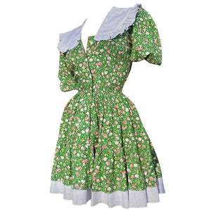VILZSTUDIOS Floral dress with collar and puff sleeves